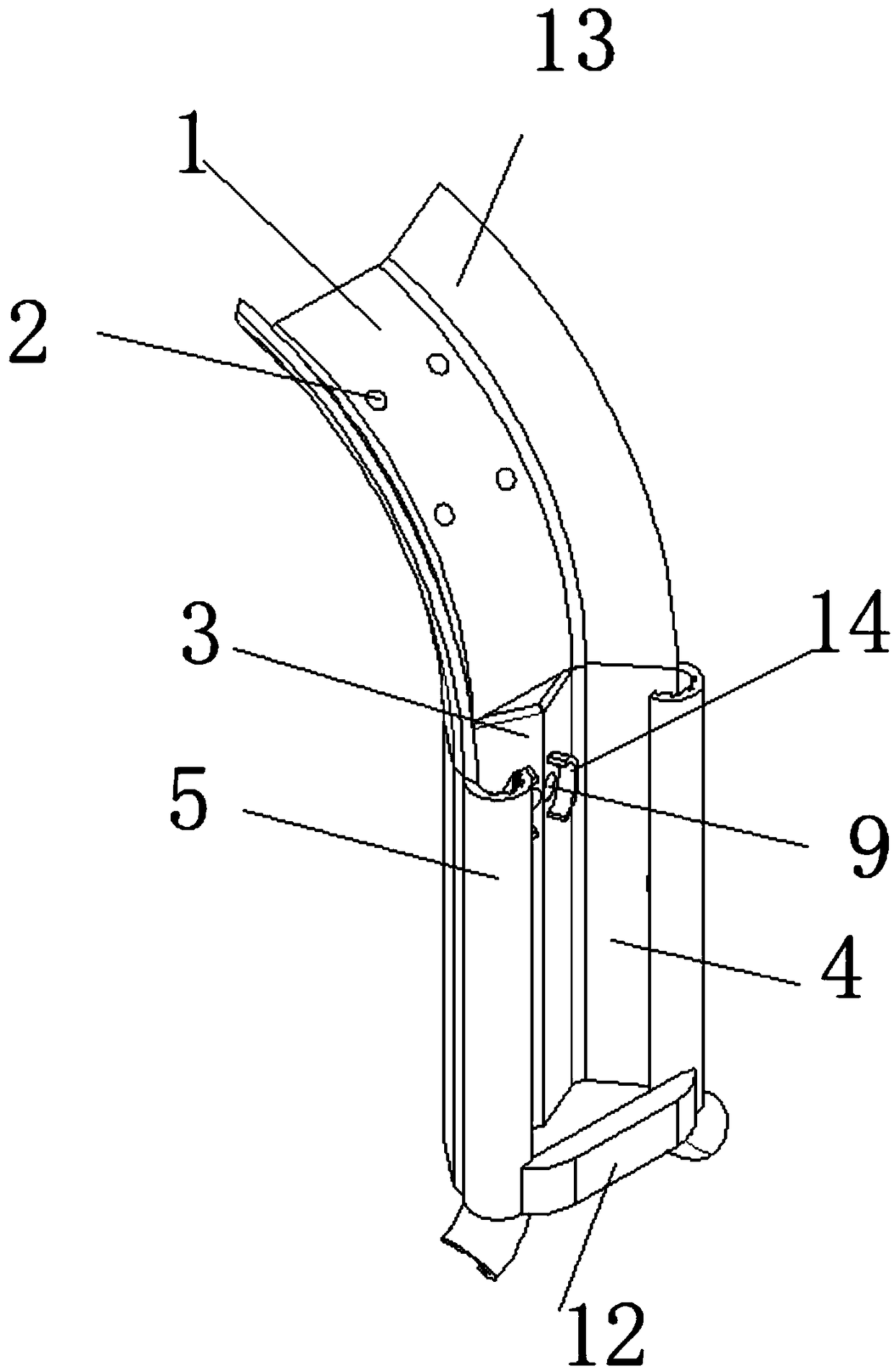 An automobile splash-proof baffle