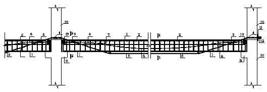 Long-span bi-prestressed superposed framework, floor system and construction method