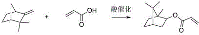 Use of solid acid catalyst in synthesis of isobornyl acrylate