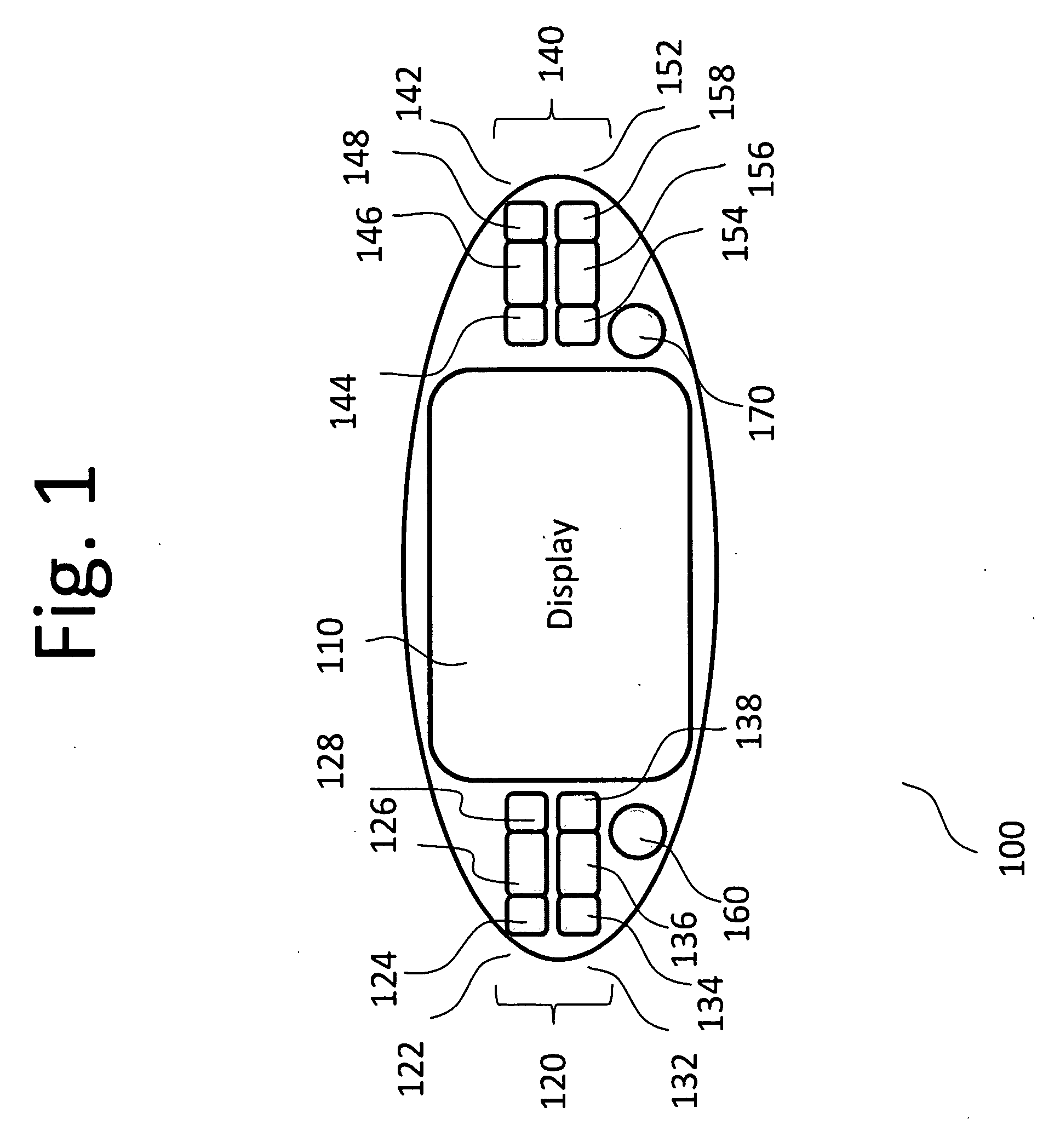 Split QWERTY keyboard with reduced number of keys