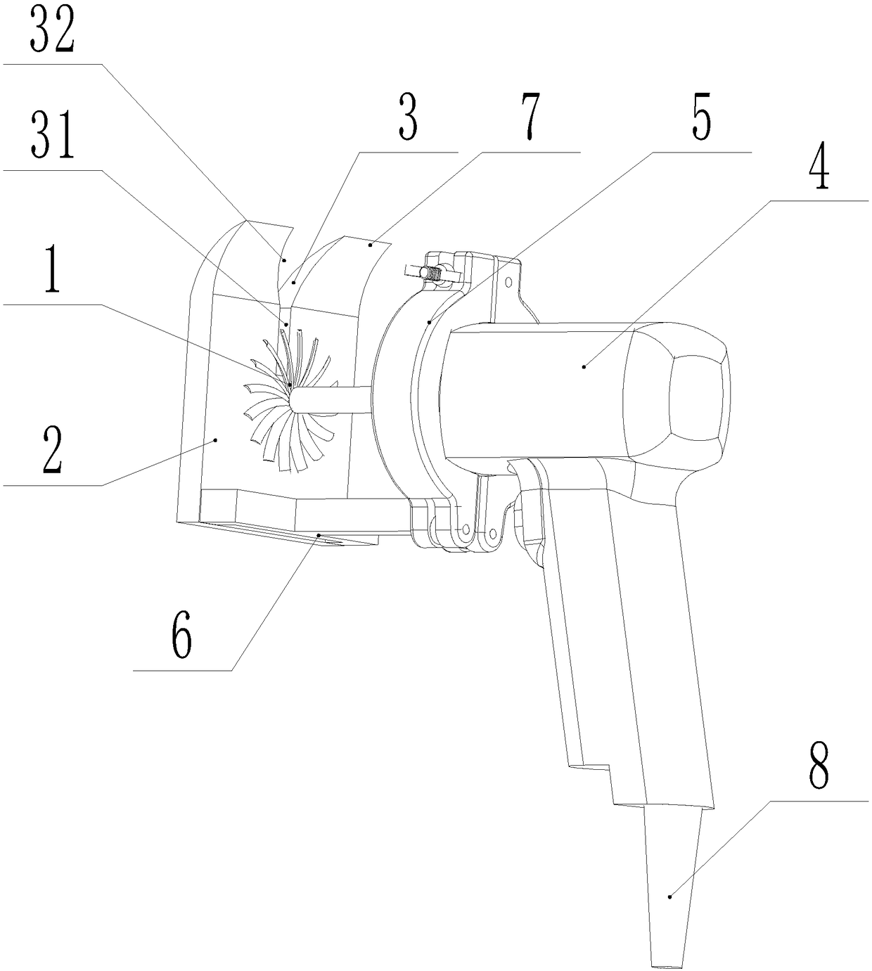 Pneumatic sponge burr trimming machine