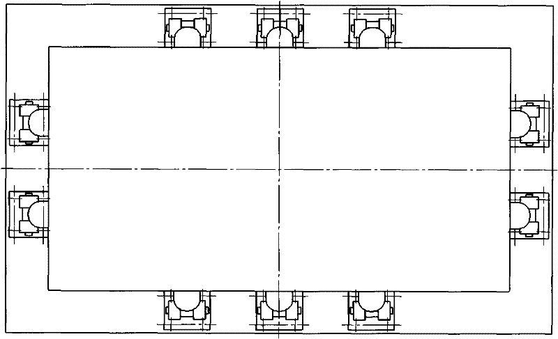 Triaxial vibration-decreasing/vibration-isolating platform of hammer crusher