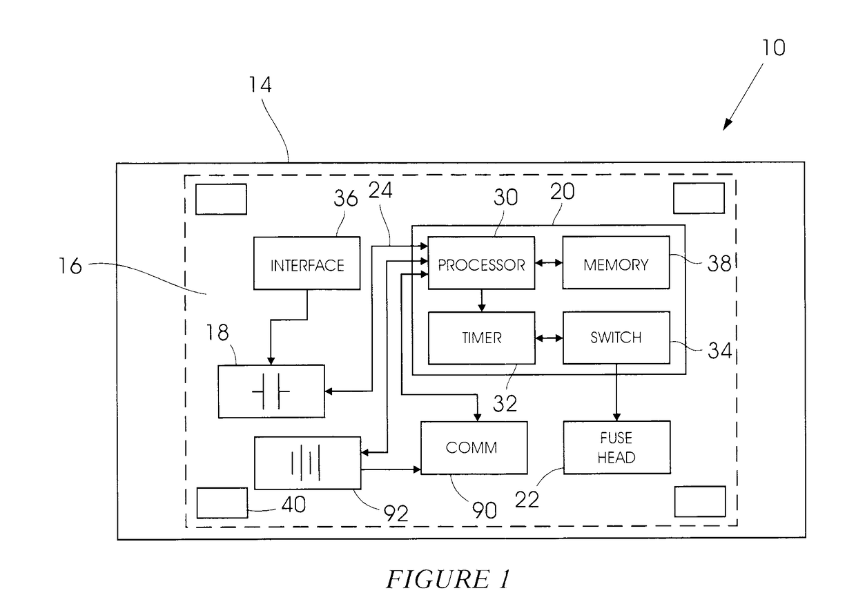 Booster comprising a printed electronic circuit