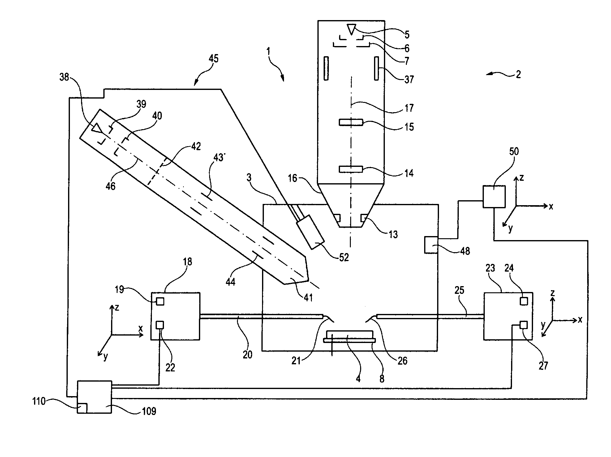 Method for measuring a distance of a component from an object and for setting a position of a component in a particle beam device