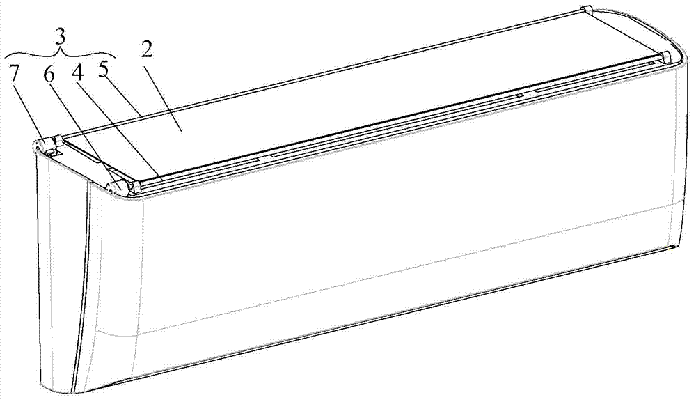 Air inlet panel device and air conditioner indoor unit