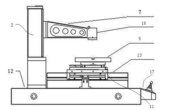 Measurement device for surface roughness and measurement workbench for measurement device