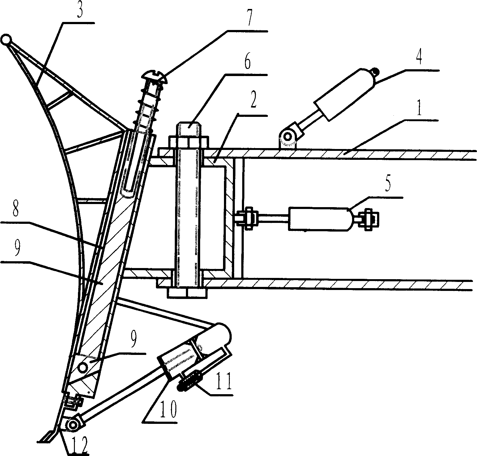 Automatic controlled multi-blade surmount obstacles shape flowing snow scraper