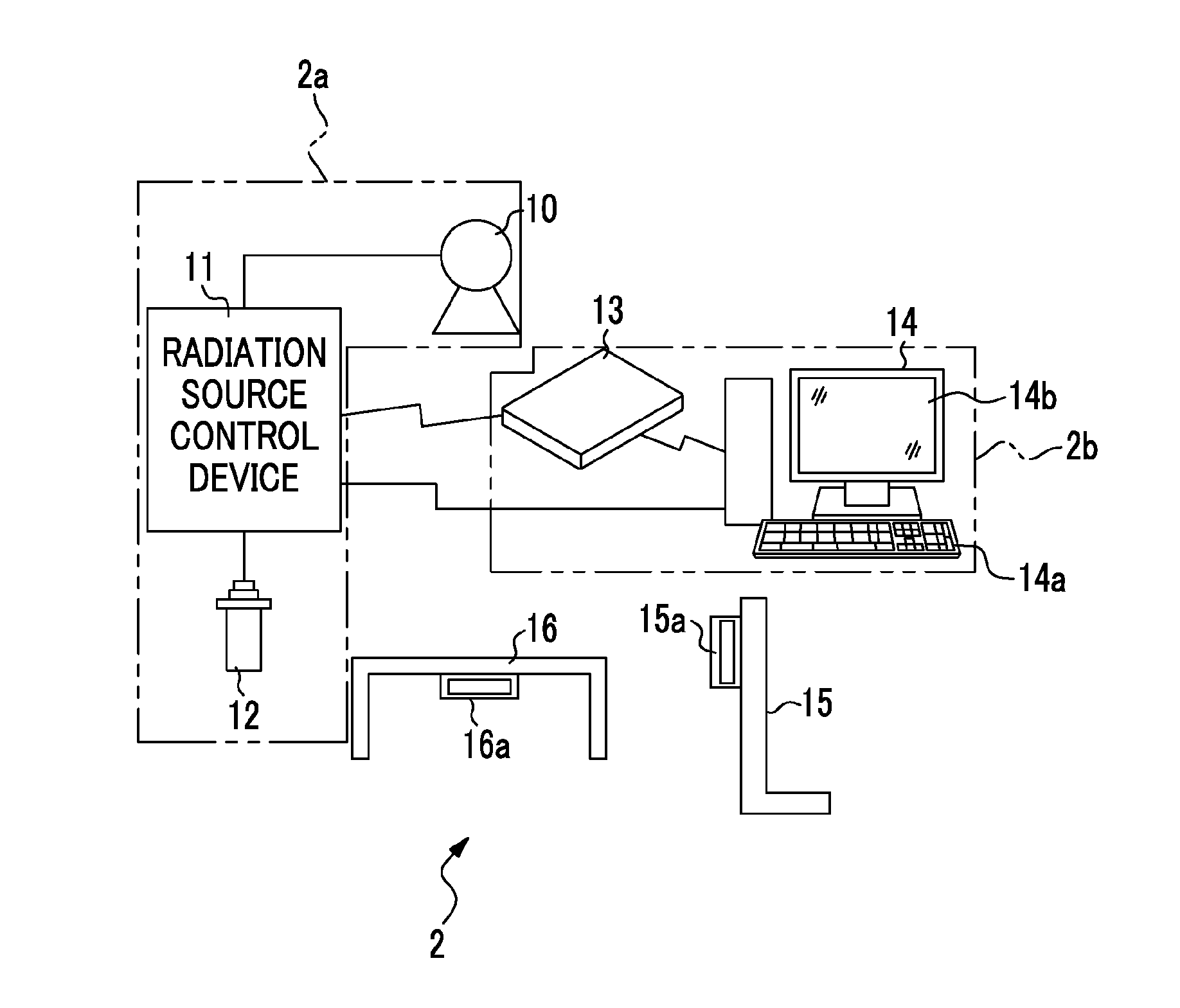 Radiographic system, drive control method for radiographic system, recording medium for drive control program and radiological image detection device