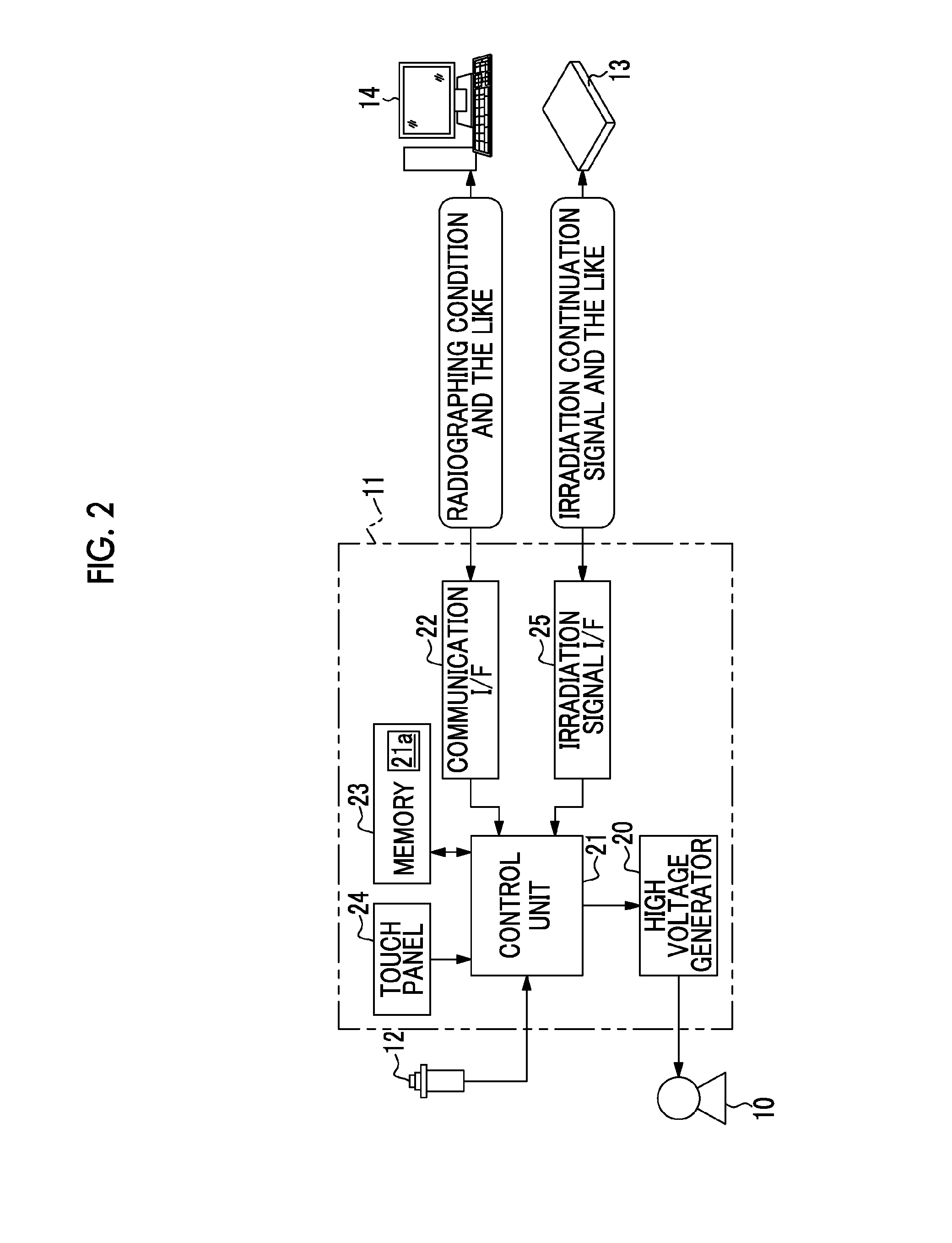 Radiographic system, drive control method for radiographic system, recording medium for drive control program and radiological image detection device