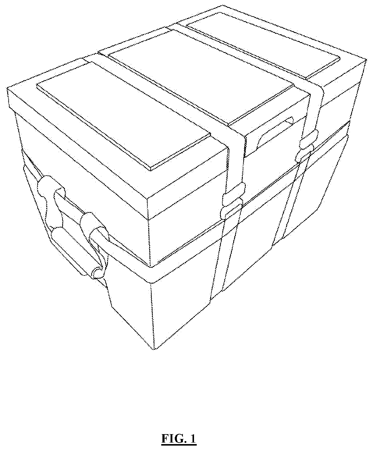 Elastomer coated foam cooler and carrying strap system