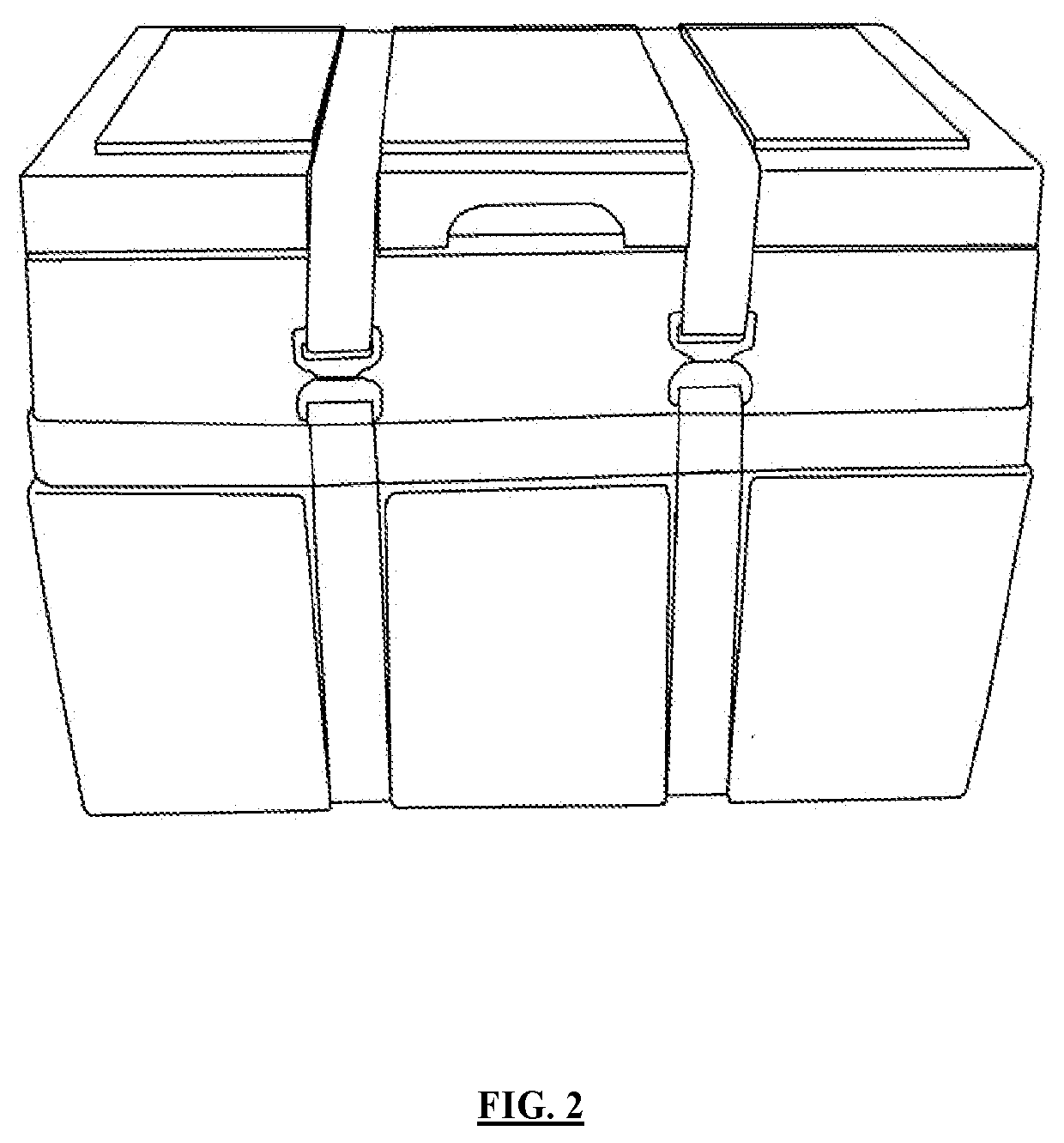 Elastomer coated foam cooler and carrying strap system