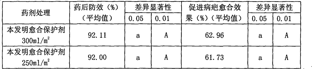 Plant wound healing protective agent and preparation method thereof