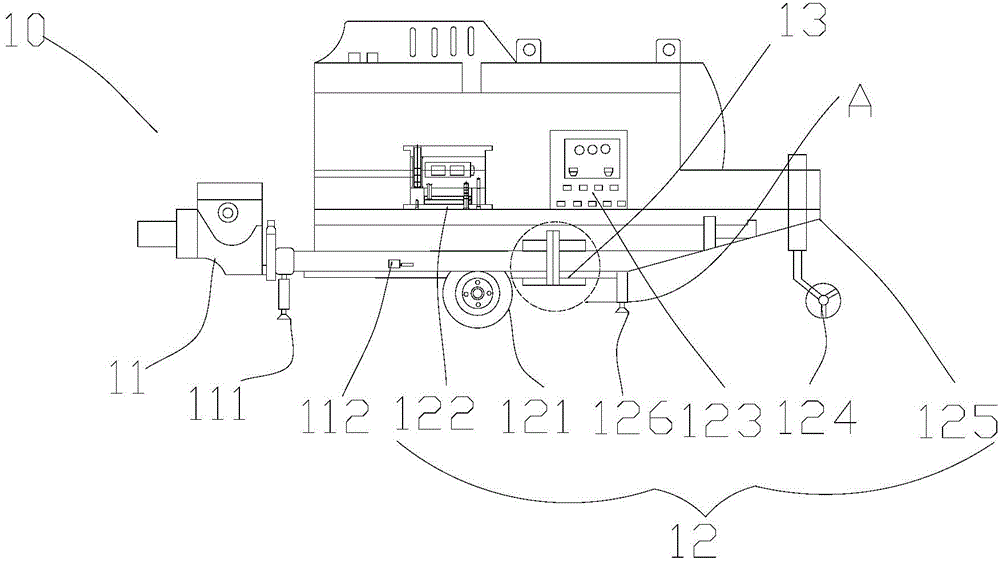 Movable concrete conveying machine