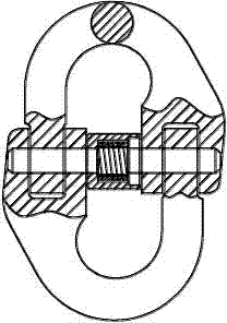 European link double-ring buckle body forge piece forming process