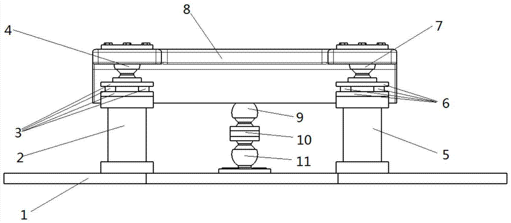 A Tire Six-Component Force Test Device for Eliminating Unbalanced Load