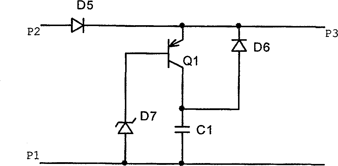 Thyristor AC-AC frequency converter complete shut-down detection circuit