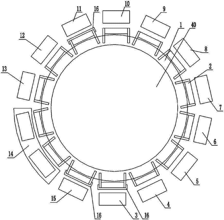 Large plastic pin assembling system