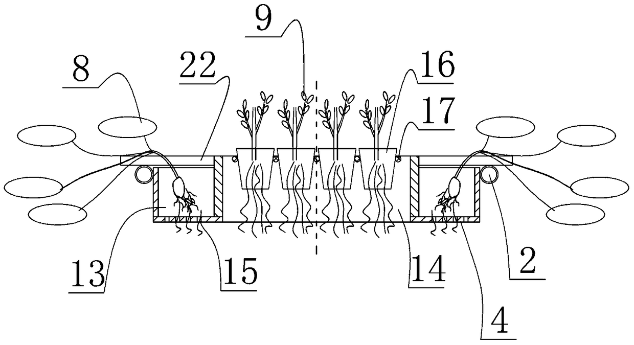 Novel three-dimensional ecological floating bed purification system