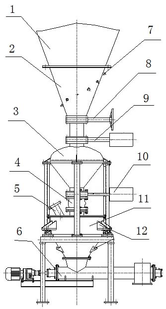 Weightlessness-principle-based powdery material continuous metering control method and device thereof