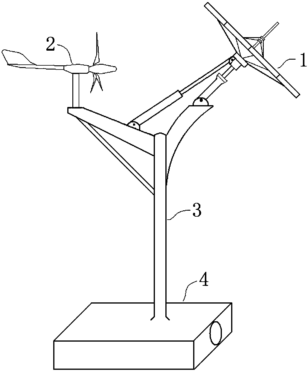 A method for generating electricity in a photovoltaic-wind-rainwater power generation system for a flat-roofed building