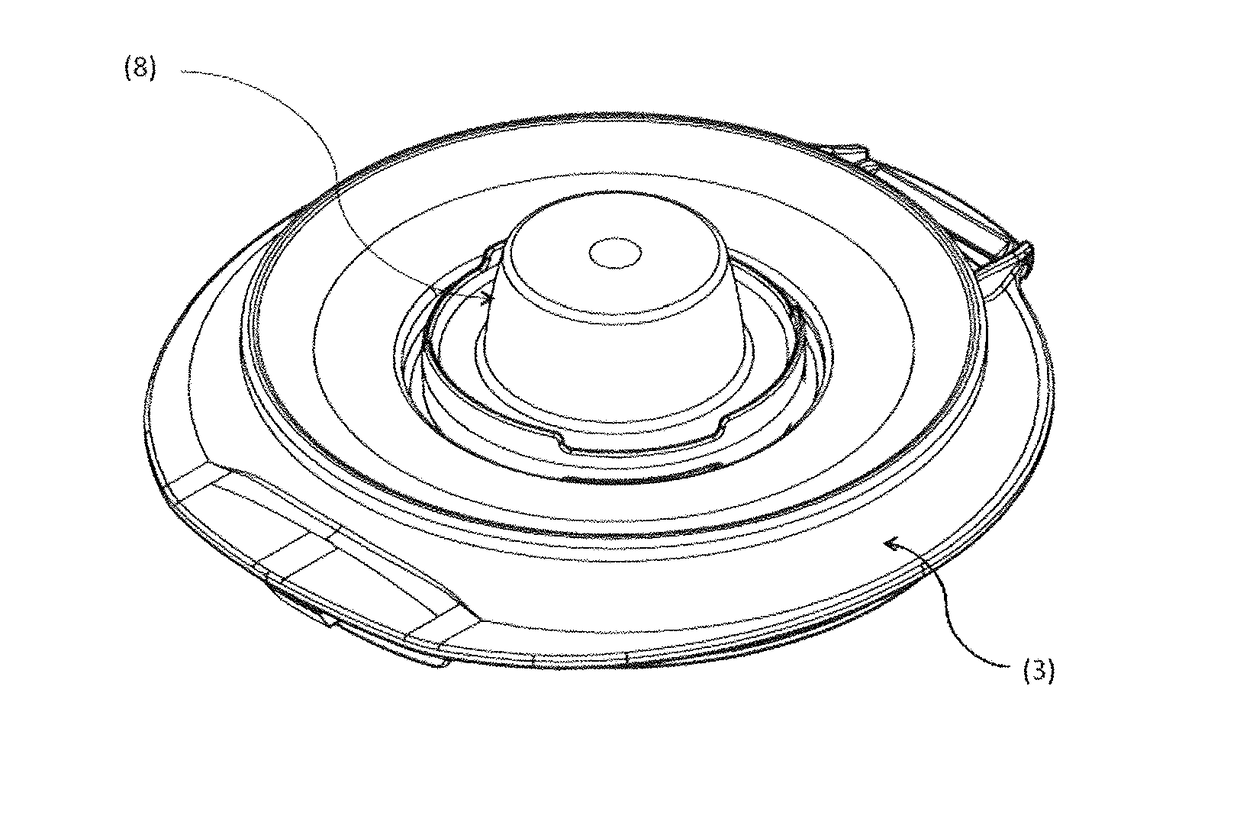 Food processing system presenting a guiding flow arrangement and process for use thereof