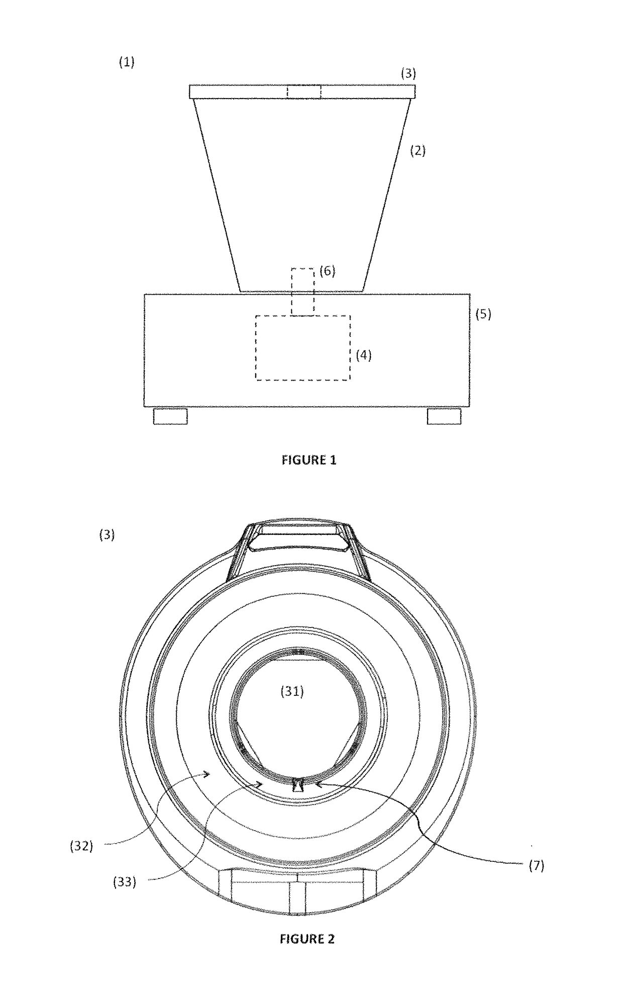 Food processing system presenting a guiding flow arrangement and process for use thereof