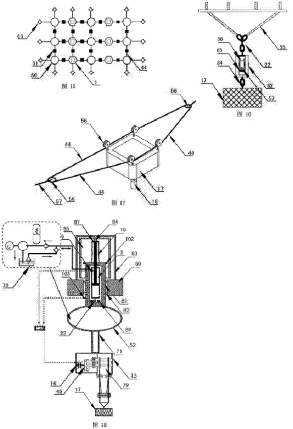 Wave-activated generator with line-operated hydraulic cylinder