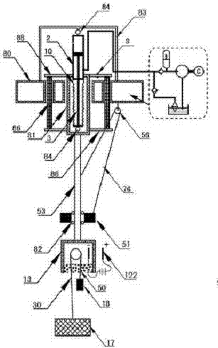 Wave-activated generator with line-operated hydraulic cylinder