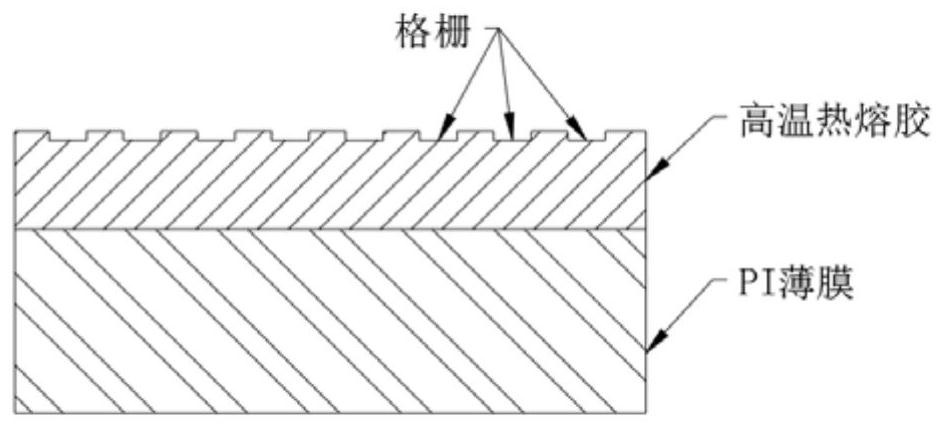 Viscosity-adjustable grid exhaust adhesive tape and preparation method thereof