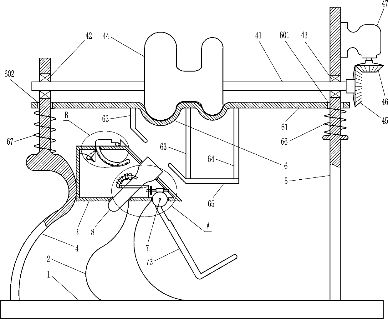 Clamping device for oil cup of extractor hood