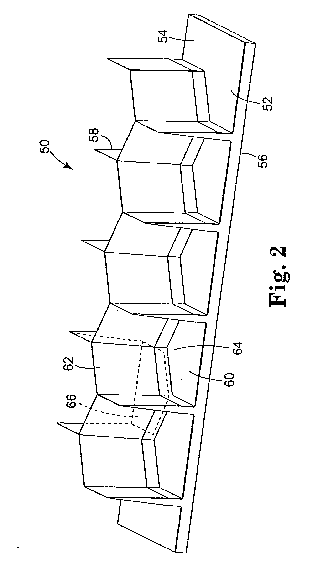 Method and apparatus for cutting dough with nested pattern cutters