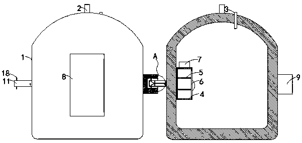 Inflatable floating type rescue capsule for sea rescue