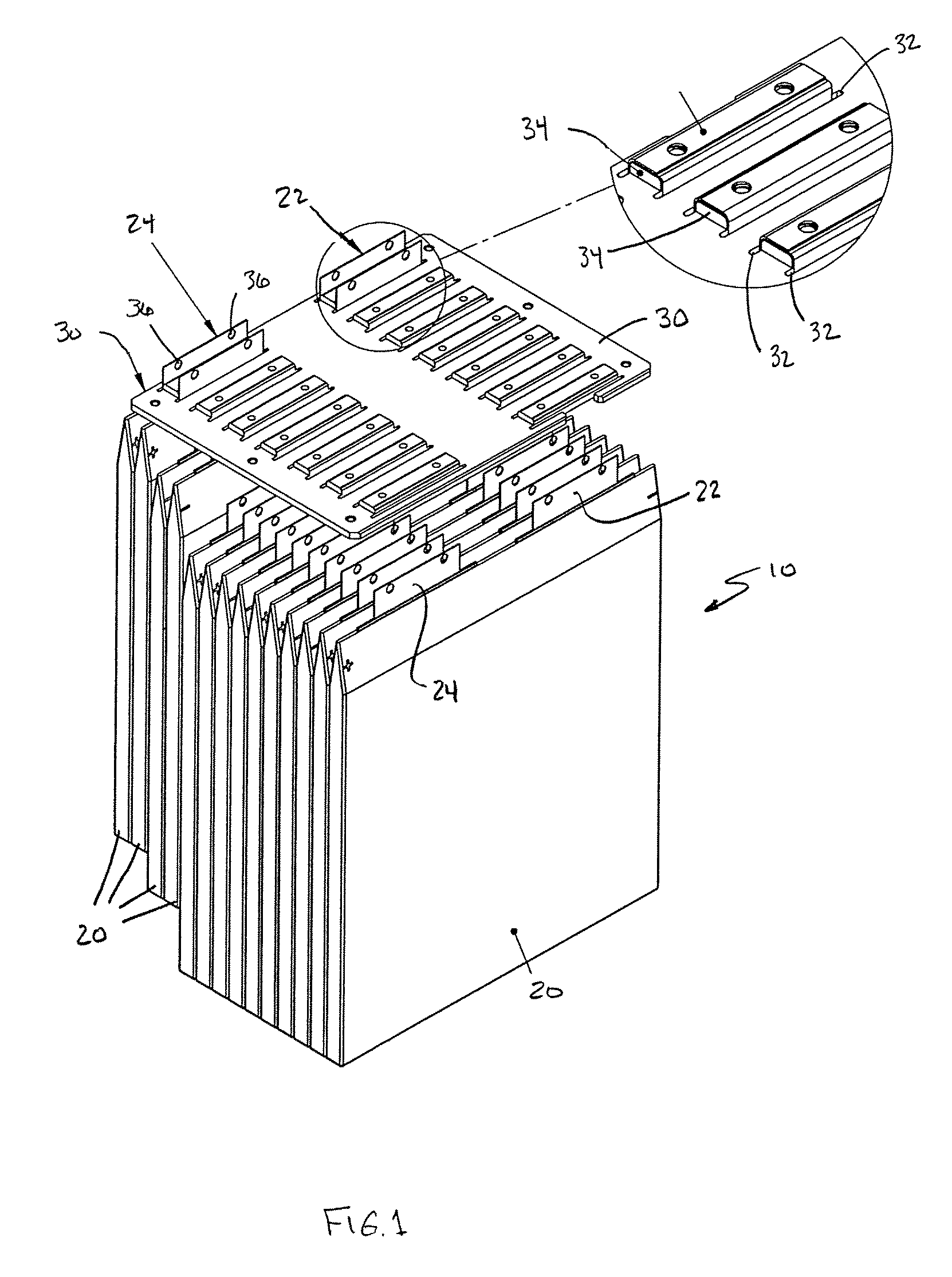 Battery busing scheme