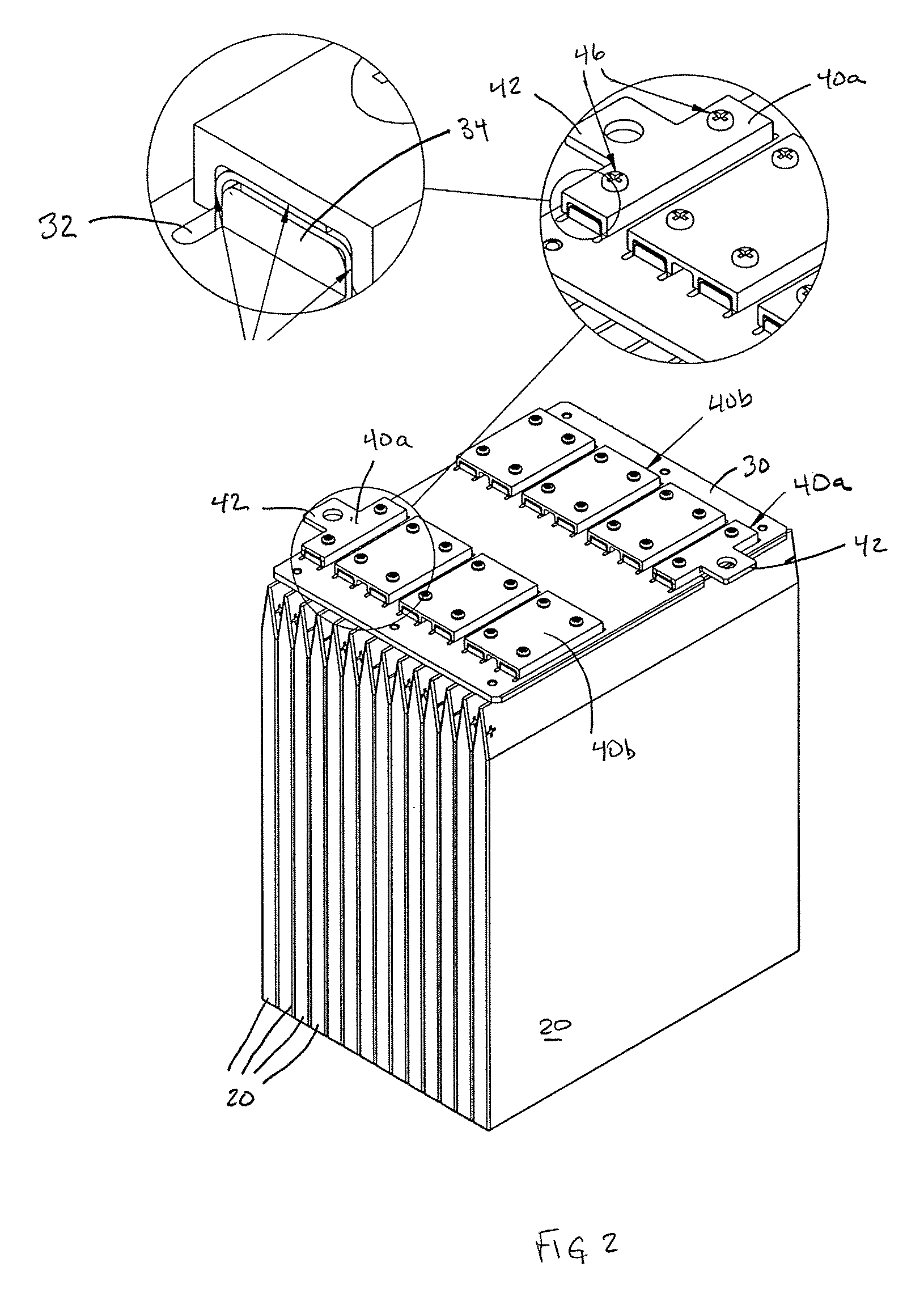 Battery busing scheme