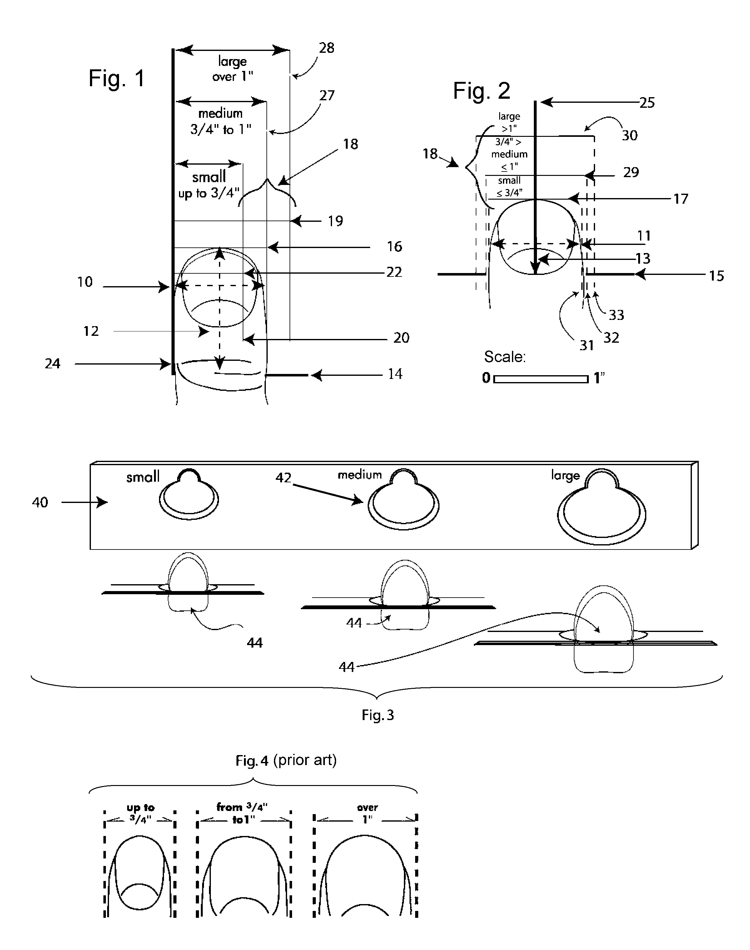 Internal nostril or nasal airway sizing gauge