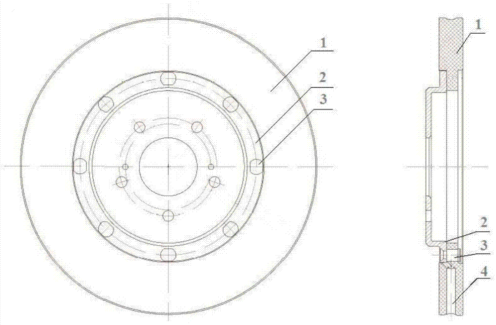 Carbon-ceramic composite brake disc and preparation method thereof