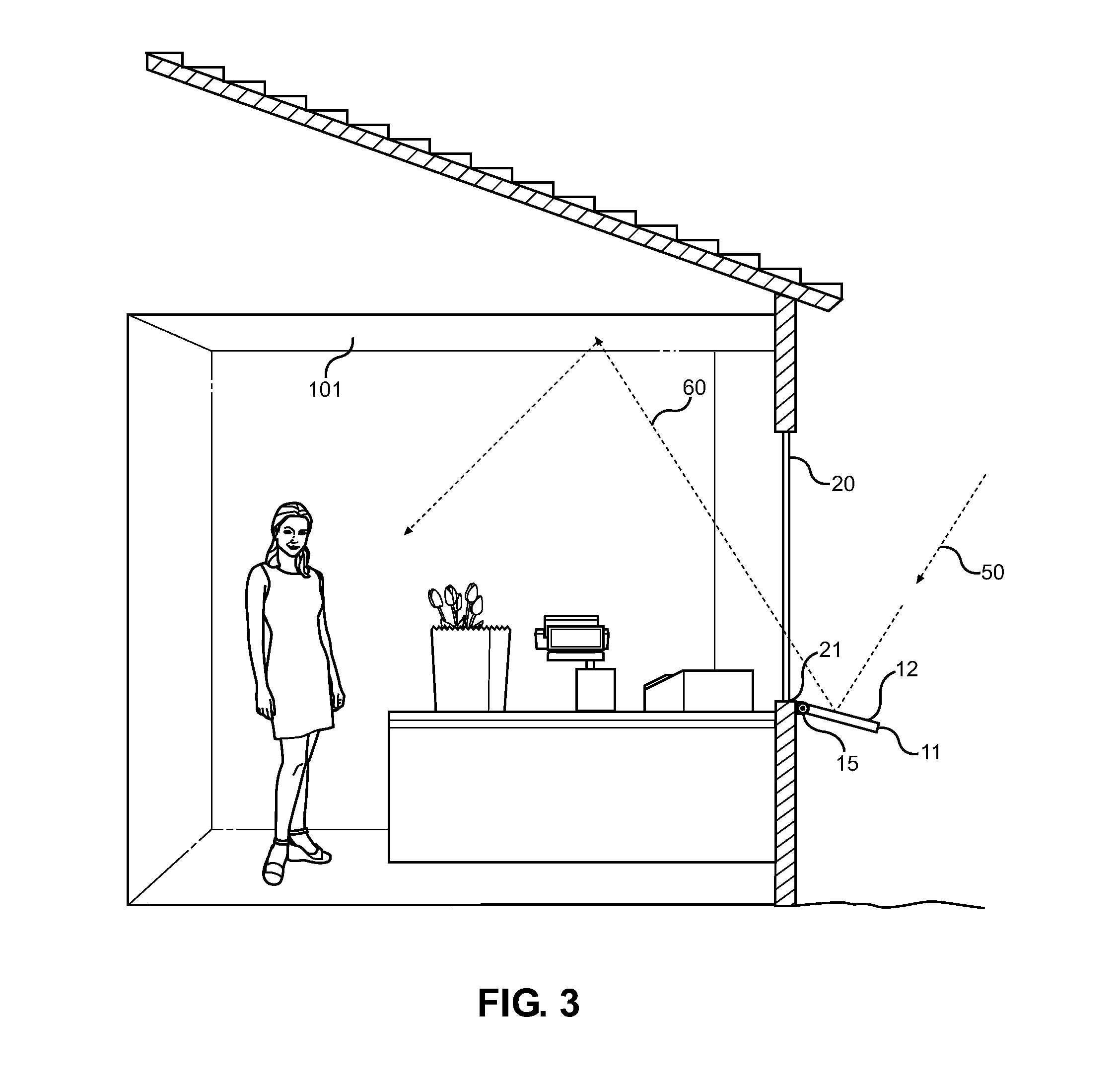 Daylight harvesting shelf and method of improving interior natural light