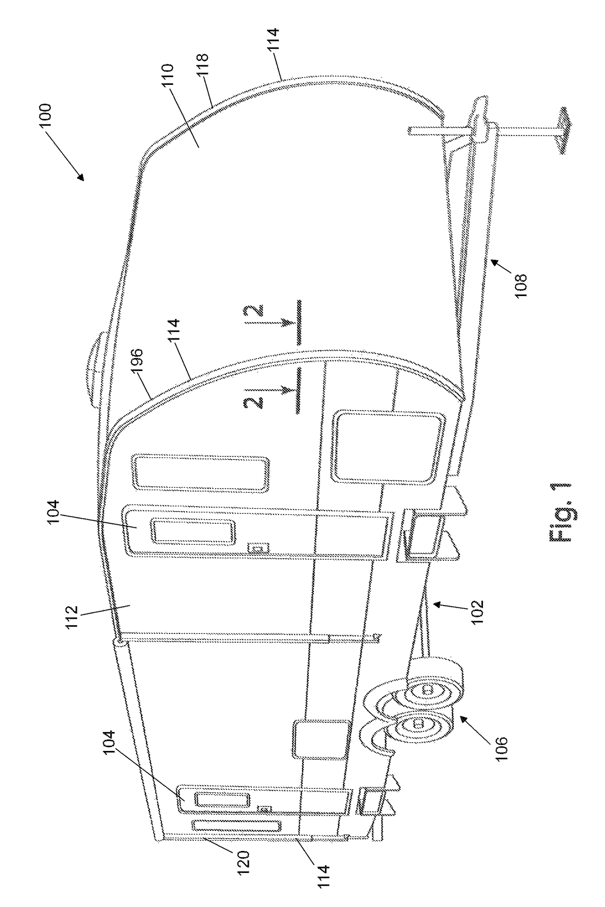 Vehicle corner rail assembly