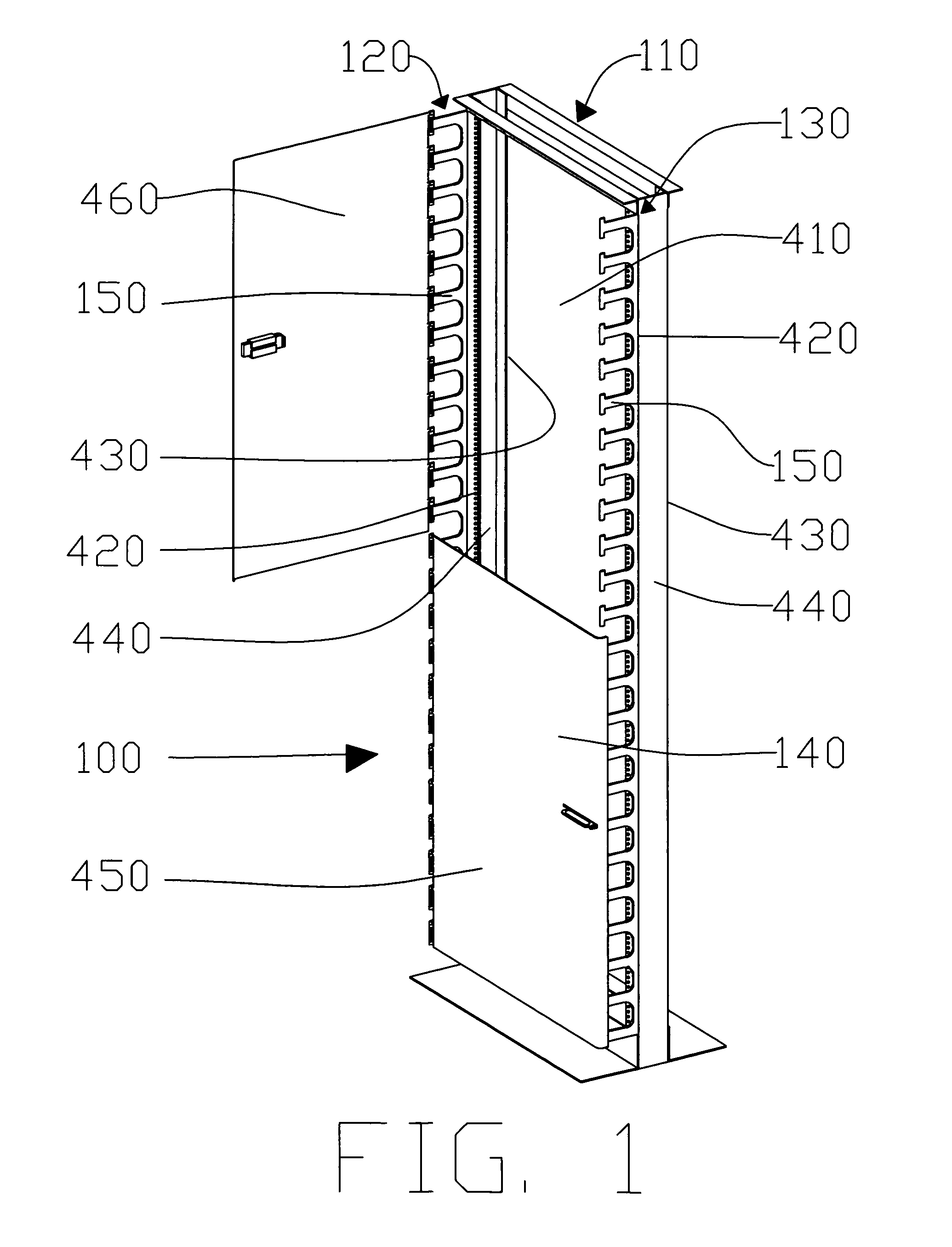 Secure equipment rack door assembly