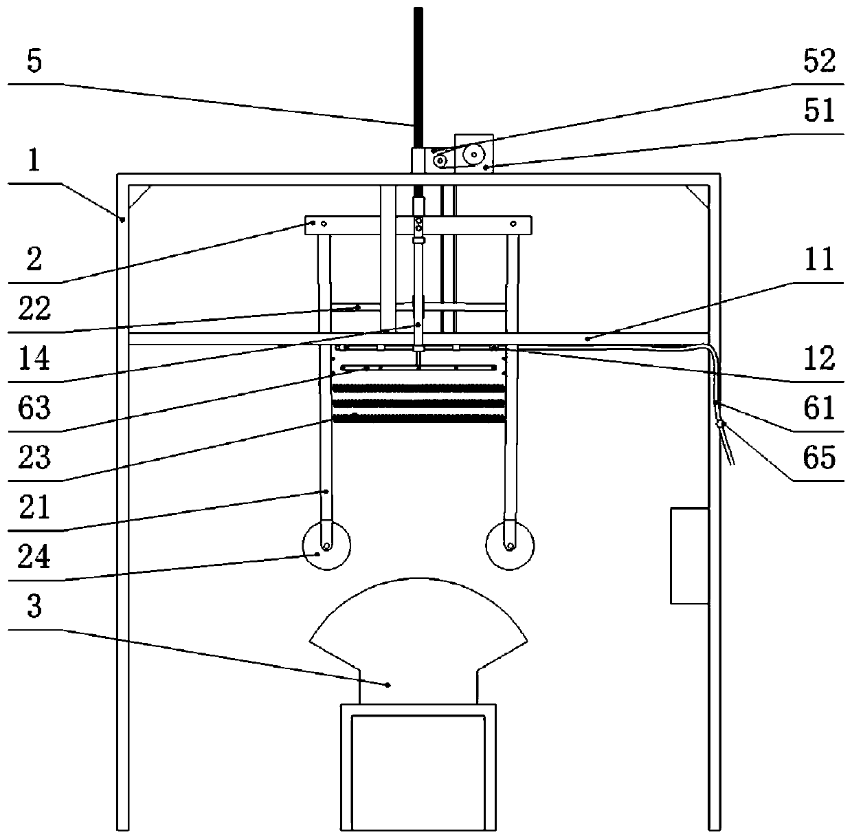 Vertical plastic pipe bending device