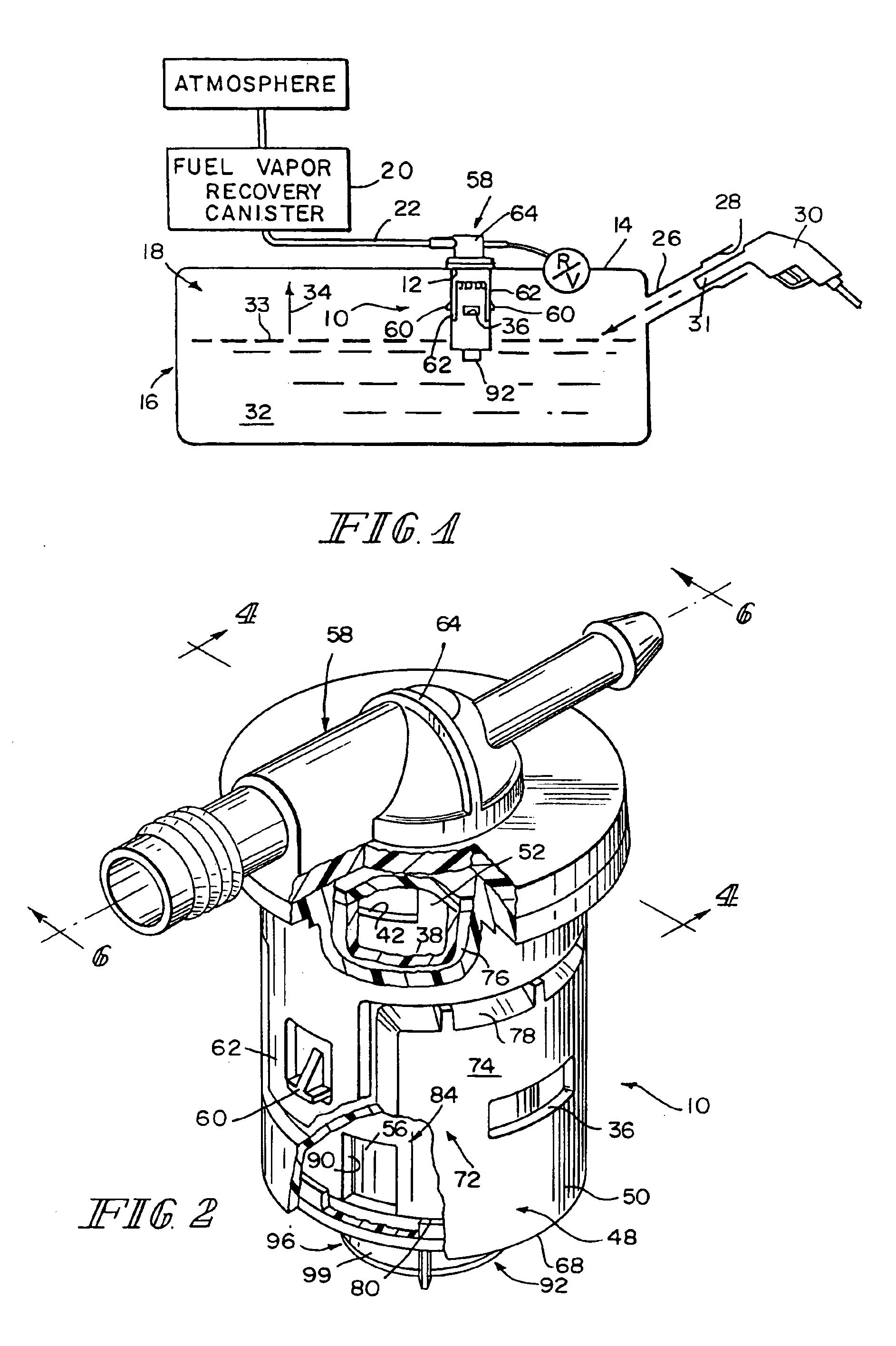 Fuel tank vent system with liquid fuel filter