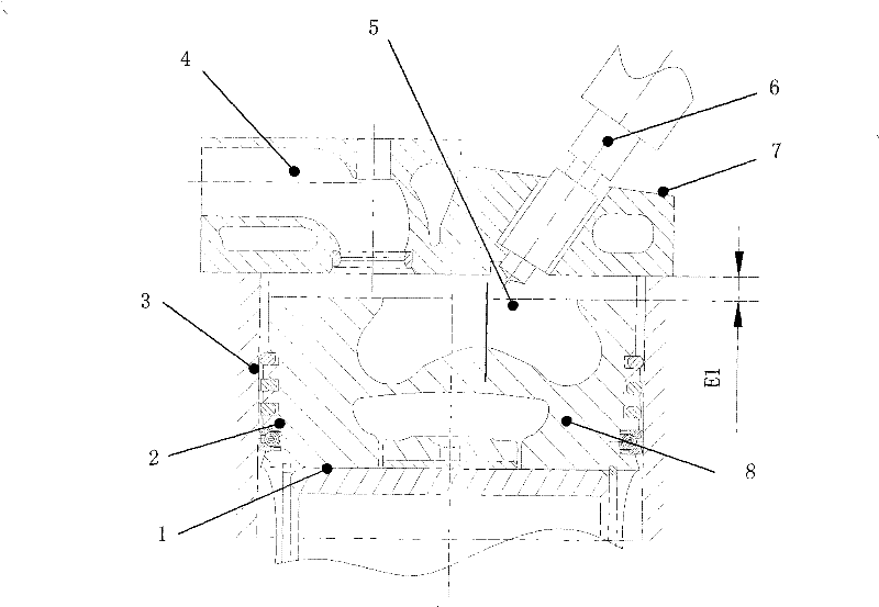 Fuel oil uniform mixing and burning system of double air ports diesel engine