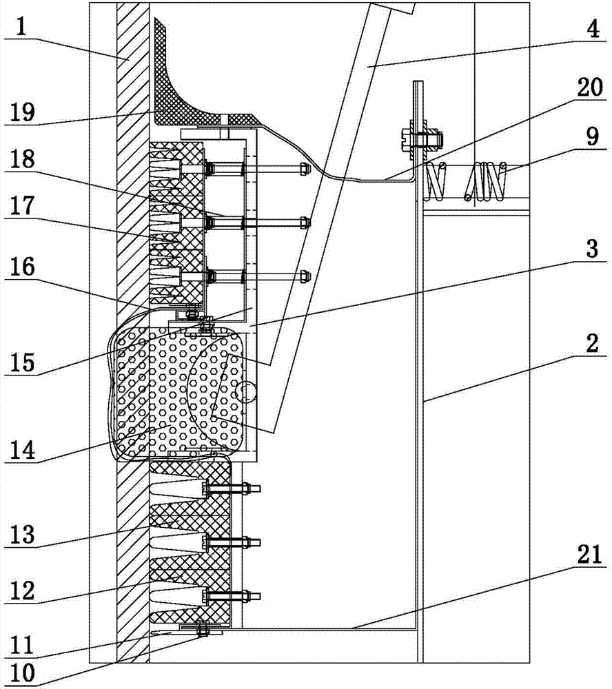 Combined type sealing mechanism for external floating roof oil tank