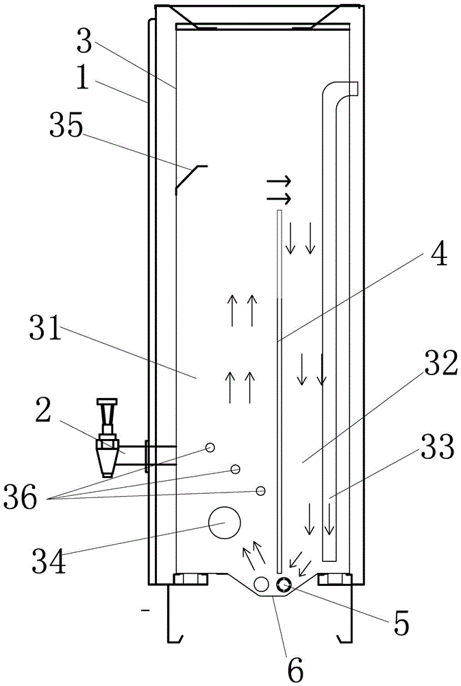 Electric water boiler with scale removal function