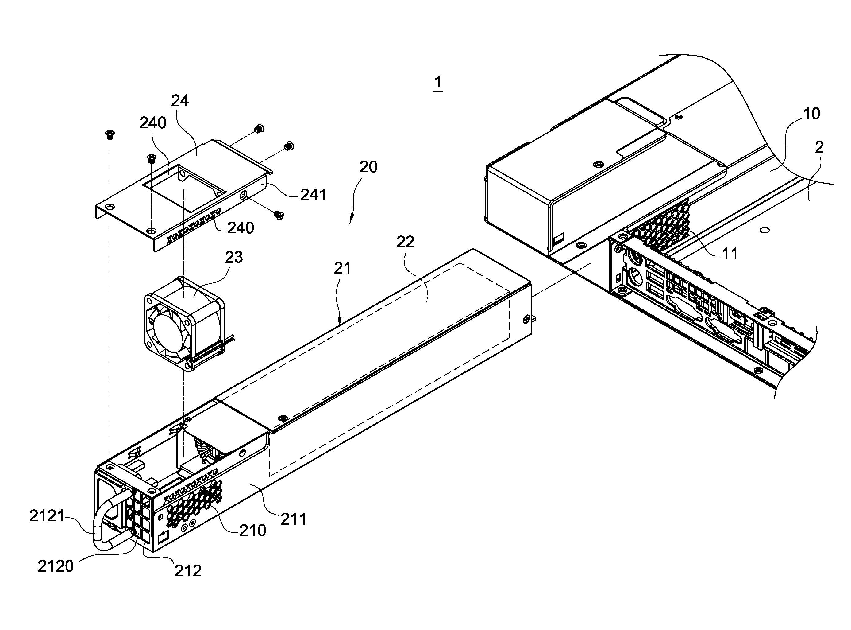 Heat-dissipating assembly for server