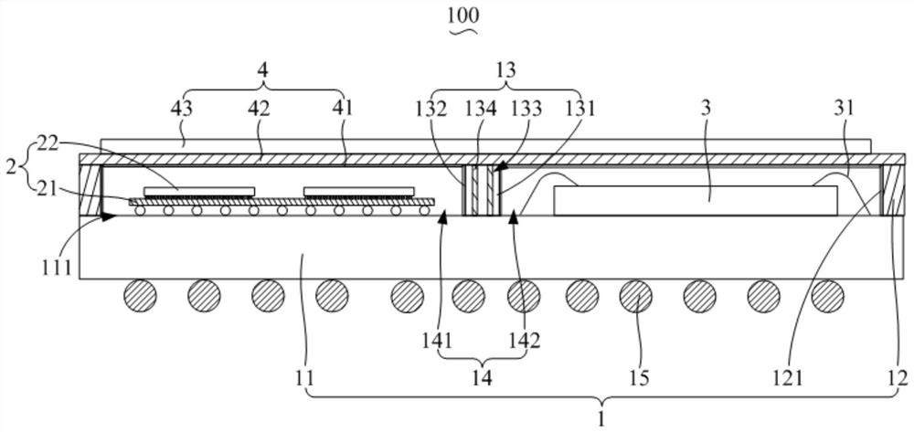 Digital-analog hybrid packaging structure, electronic equipment and packaging process