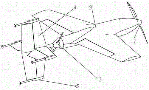 In-series coaxial twin-propeller tailstock-type vertical taking-off and landing unmanned aerial vehicle