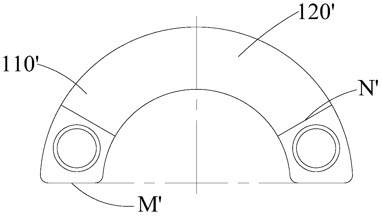 Main balance weight, motor and compressor