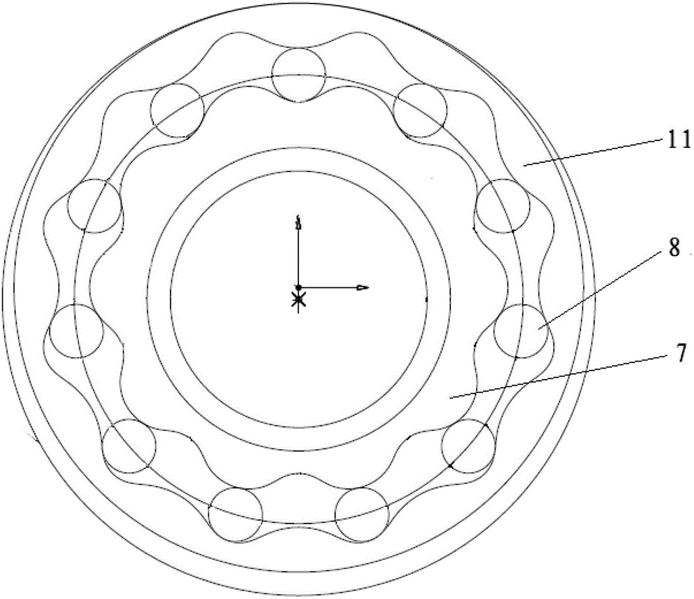 Rigid inside and outside tooth-profile-wrapped tooth reducer