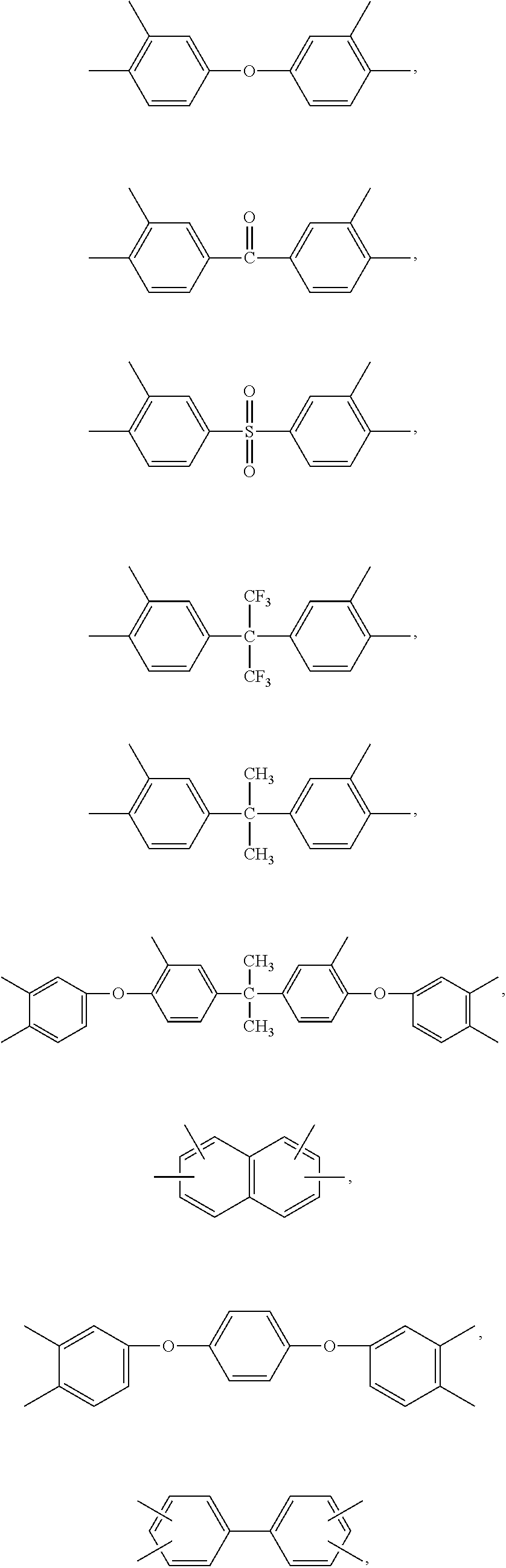 Blend polymer membranes comprising thermally rearranged polymers derived from aromatic polyimides containing ortho-positioned functional groups